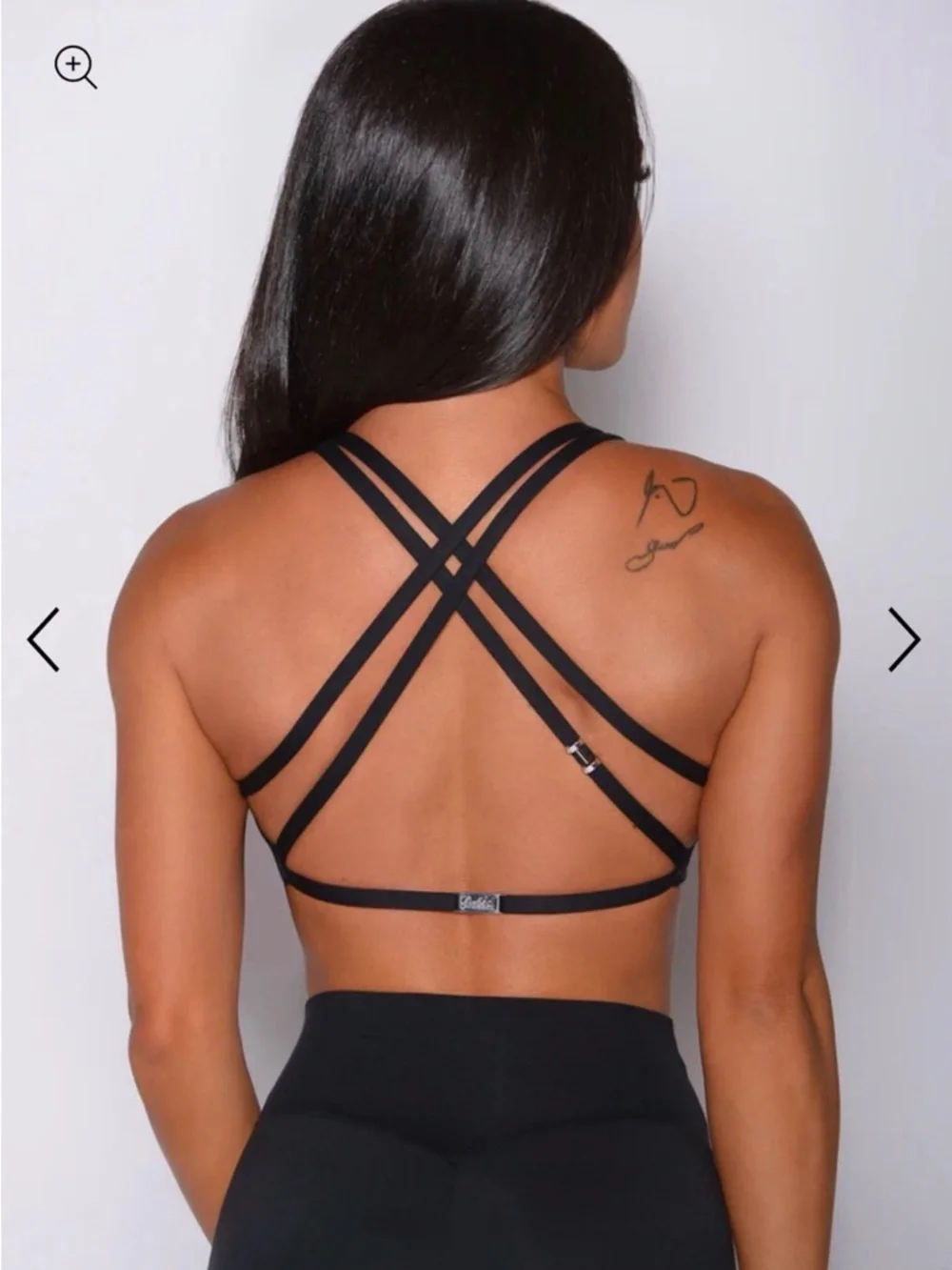 Bombshell Sportswear Barbell Sports Bra โ Black - Picture 1 of 7